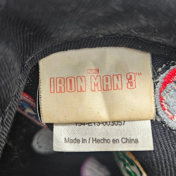 Iron Man 3 Hat Marvel One Size Acrylic Wool Blend Black Embroidered Patch CAP - Picture 4 of 5